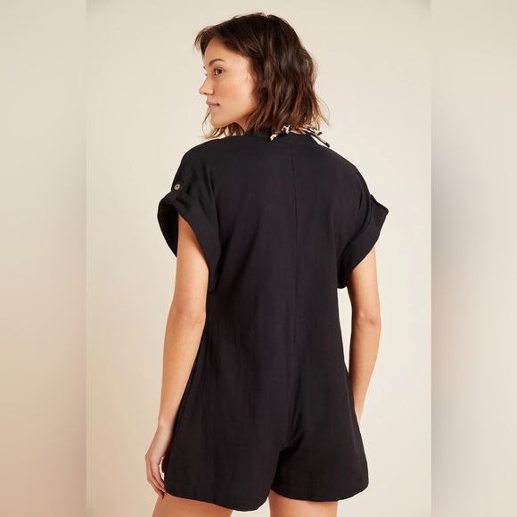 Seafolly Australia Gardenia Playsuit / Romper in Washed Black XS - Picture 2 of 13